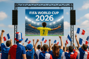 écran LED 7 m² pour retransmission Coupe du Monde 2026 Bordeaux – Eventech