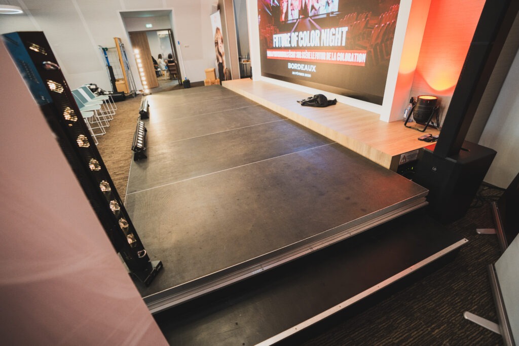 Sonorisation et liaison vidéo pour un show Wella à Bordeaux