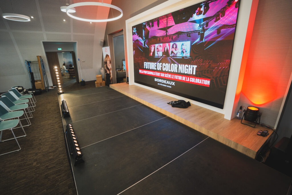 Sonorisation et liaison vidéo pour un show Wella à Bordeaux