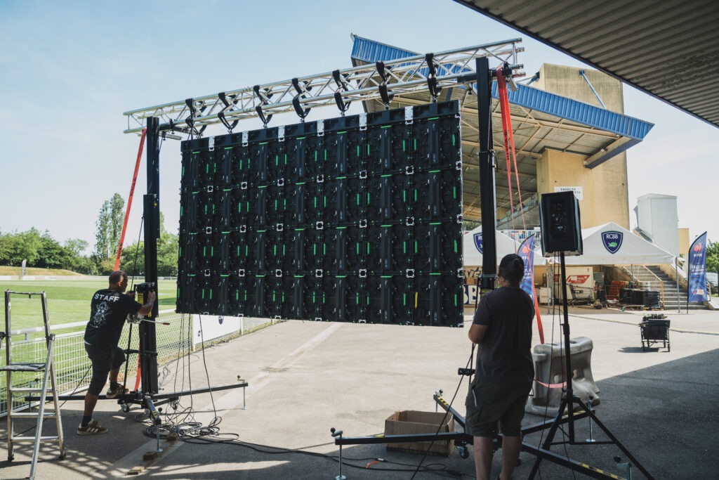 écran LED compétition rugby